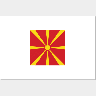 Macedonia flag Posters and Art